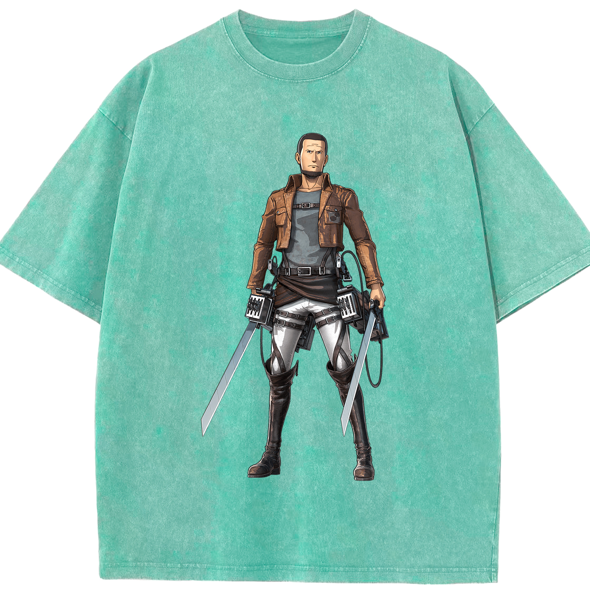 （画像用） 進撃の巨人 Attack on Titan 綿100% ヴィンテージ風 半袖Tシャツ（フロントプリント）